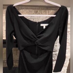 Dress the Population black cutout long sleeve dress Medium